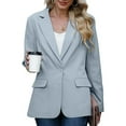thumbnail image 6 of Kilaqueen Notched Lapel Blazers for Women Business Casual 2 Button Office Slim Fitness Suit Jacket with Pockets Long Sleeve Open Front Plus Size Blazer, 6 of 8