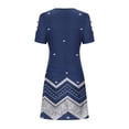 thumbnail image 5 of Vestido casual de mujer con hombros descubiertos y mangas cortas con estampado de espalda para adelgazar Fridja  qw1074, 5 of 5