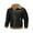 Black, variant on The Hottest Gifts Ofreoo Men's Winter Coats Thickened Solid Color Long Sleeved Stand Up Collar Pocket Jacket