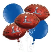 Party City Super Bowl Football Star Balloon Bouquet Supplies, Include Football Balloons, Star Balloons, and Ribbon