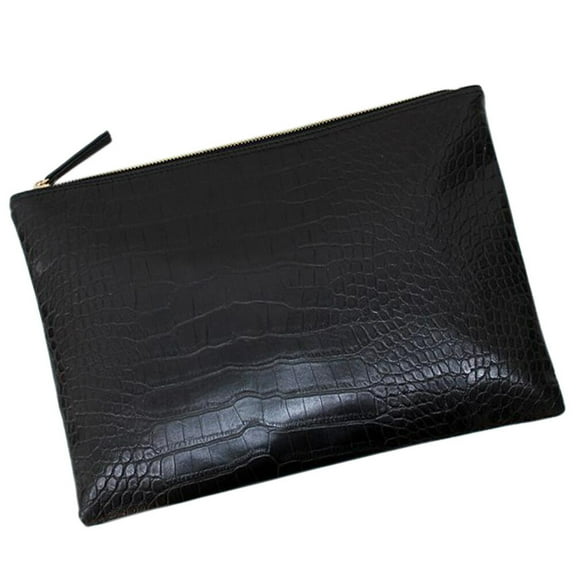 OFFIGAM 1Pc Black Alligator Printed Clutch Bag Fashion Envelope Purse Durable Large Capacity for Parties Dinners