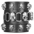 thumbnail image 2 of ESTINK Wrist Cuff Jewelry,Braided Bracelet Split Leather Adjustable Pin Buckle HandMade Vintage Skull Wrist Jewelry, 2 of 8