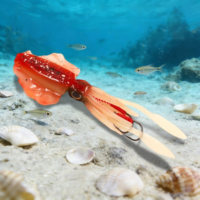Squid Trap Luminous Soft Rigged 15cm 55 6g Trolling Suitable for Grouper Sea and Mackerel (7 Styles) Decoration