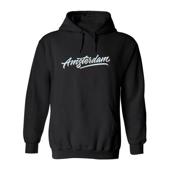 Amsterdam Text Hoodie Men -Image by Shutterstock, Male Large