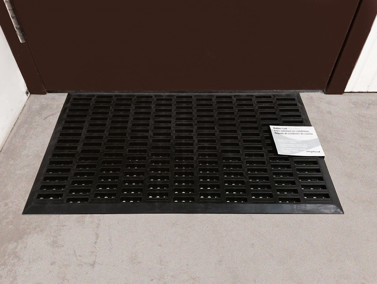 Shepherd Hardware 8100E Indoor/Outdoor Recycled Rubber Floor Mat - 18 x 30 x 1/2 Inches, Black