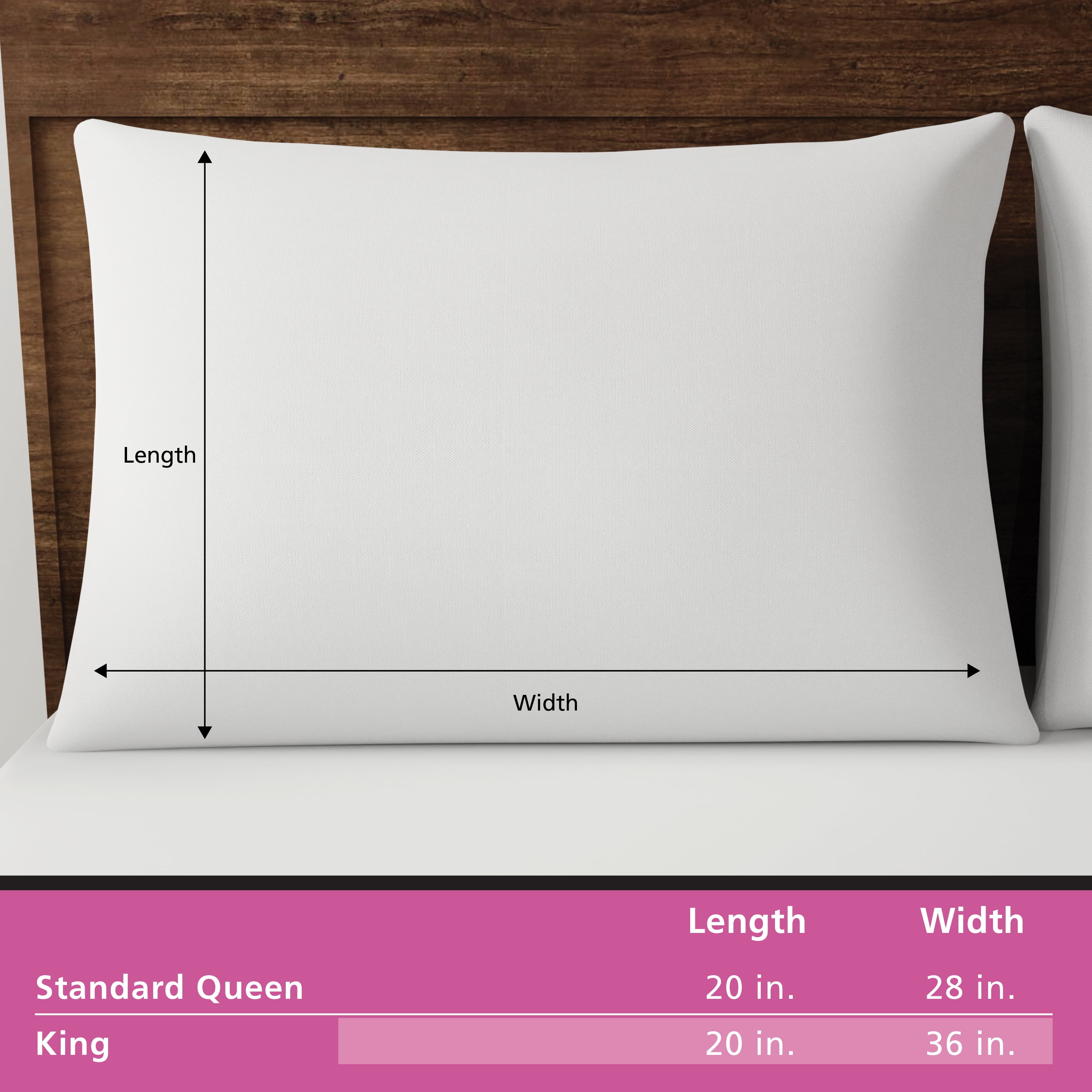 Mainstays Jersey Soft Bed Pillow Cover Protector, King - Durable Zippered Closure