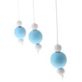 thumbnail image 3 of tejado De Móvil Cuna Móvil Para Niño Y Niñas Bebé Cama Decoración De La Habitación Plata y azul shamjiam Campanas de viento de madera, 3 of 8