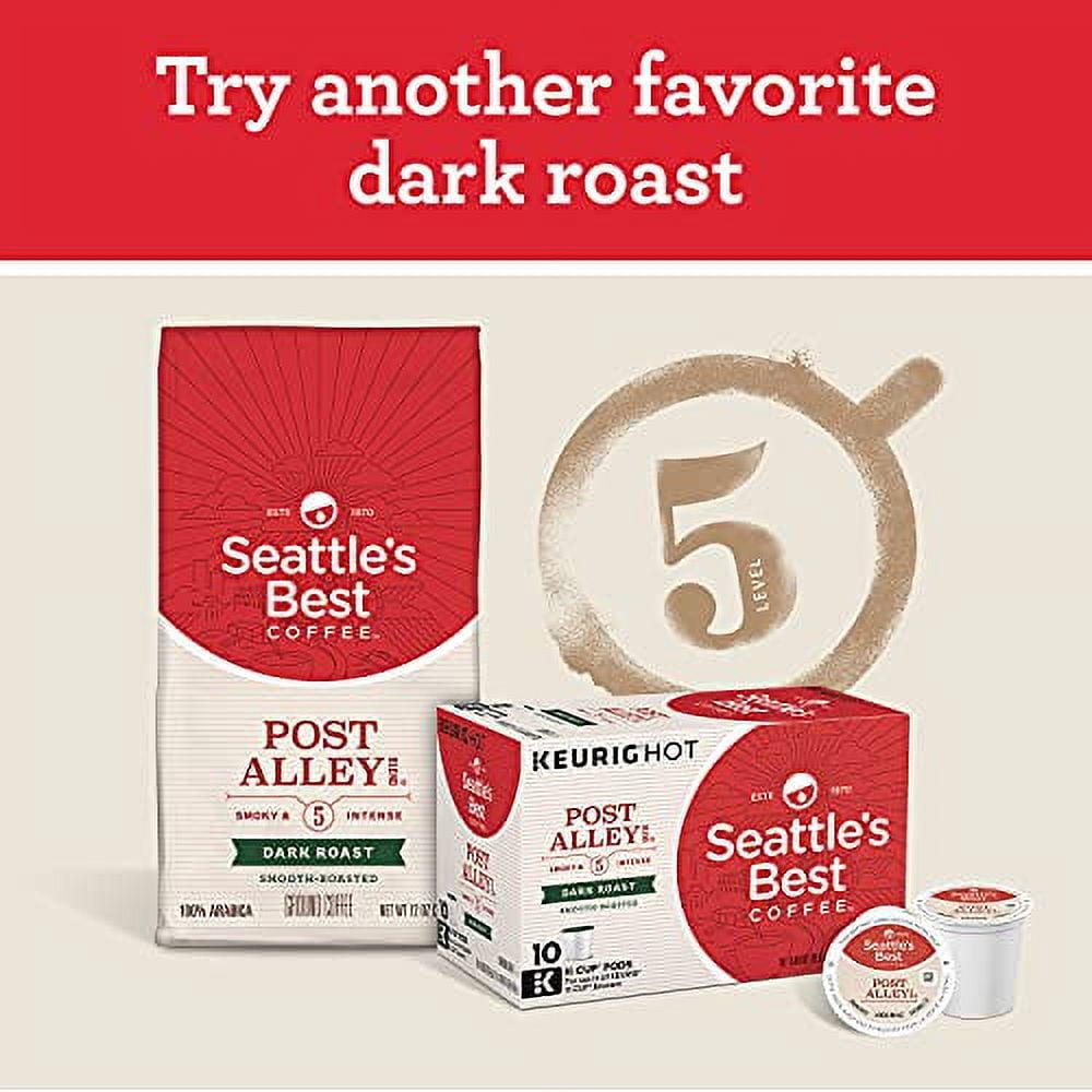 Seattle's Best Coffee 6th Avenue Bistro Dark Roast Ground Coffee | 12 Ounce Bags (Pack of 6)
