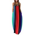 thumbnail image 1 of Maxi vestidos de mujer verano casual cuello en V sin mangas vacaciones playa bolsillos vestido largo Fridja hjkh6721, 1 of 5