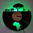 thumbnail image 3 of Tignapoo Horloge Murale Design Éléphant Vintage - Pièce Unique pour Disque Vinyle avec Veilleuse LED et Télécommande, Version Personnalisée à Brancher pour Décoration Intérieure, 3 of 6