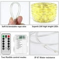 thumbnail image 4 of LED Rope Lights Battery Operated, 23ft 50 LEDs Outdoor/Indoor Waterproof Fairy Lights 8 Modes Dimmable/Timer with Remote Control for Christmas Camping Party Garden Holiday Decoration,Warm White, 4 of 9