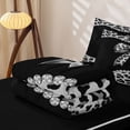 thumbnail image 5 of Erosebridal Chic Leopard Bow Zipper Twin Comforter Sets with Fitted Sheet and 2 Pillowcases,Gray Cheetah Animal Print Zipper Bedding Set For Girls,Black Reversible,4-Piece, 5 of 7