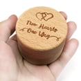 thumbnail image 4 of fastboy Rustic Wedding Wood Ring Holder Wedding Ring Bearer Box Engagement Engraving Wooden Rings Box, 4 of 6