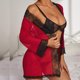 thumbnail image 5 of Camisón Sexy de moda para mujer, cárdigan, lencería sólida, traje de dormir de malla de empalme de encaje Fridja  nalpqowj28399, 5 of 7