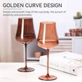 thumbnail image 4 of Brown Wine Glasses Set of 6-18oz【Hand Blown】 Crystal Amber Stemmed Venus Wine Glasses-Brown Wine Glass set for Fall Autumn Winter Wine Dinner, 4 of 5