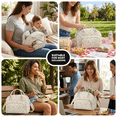 thumbnail image 5 of Gocvo Lunch Bag for Women Insulated Lunch Bag Reusable Cooler Bag Portable Cute Corduroy Lunch Tote Bags for Travel, Work, Picnic(Pink Flowers), 5 of 8