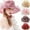 Beige, variant on Fascinator Wedding Derby Hats for Women Bridal Organza Church Tea Party Hat Wide Brim Sun Hat