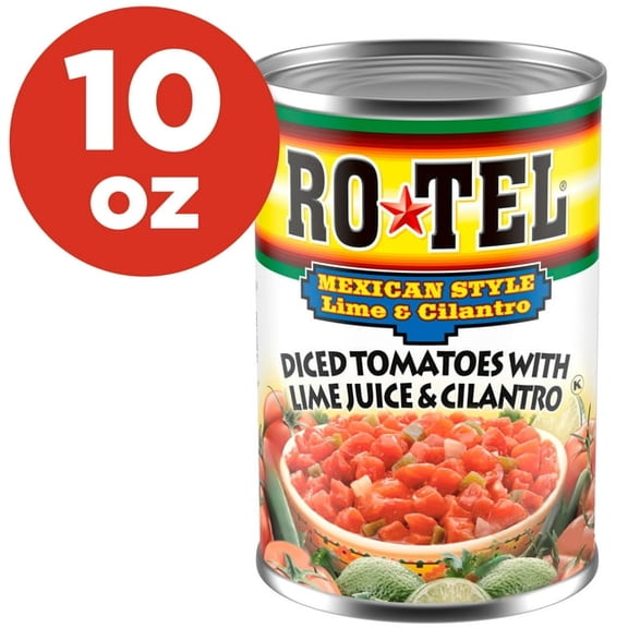 ROTEL Lime Cilantro Green Chili Mexican Style Diced Tomatoes, 10 oz (Pack of 1)