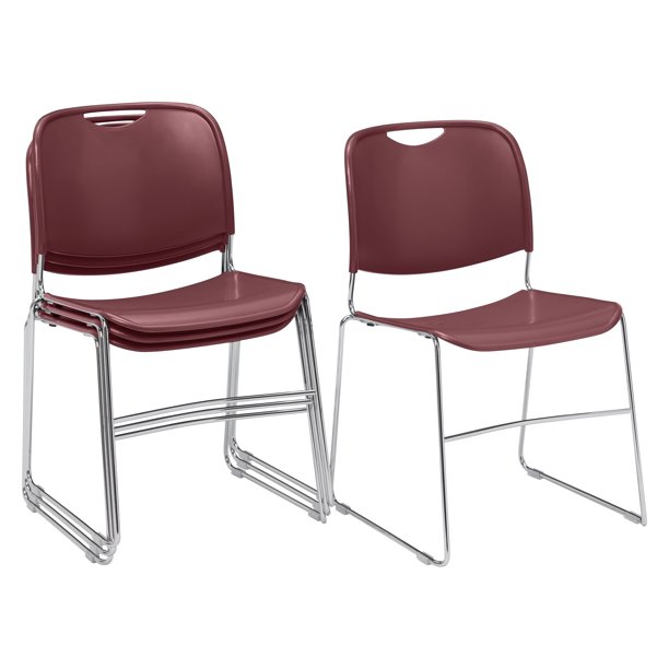 NPS 8500 (4 Pack) Series Plastic Stack Chair With Metal