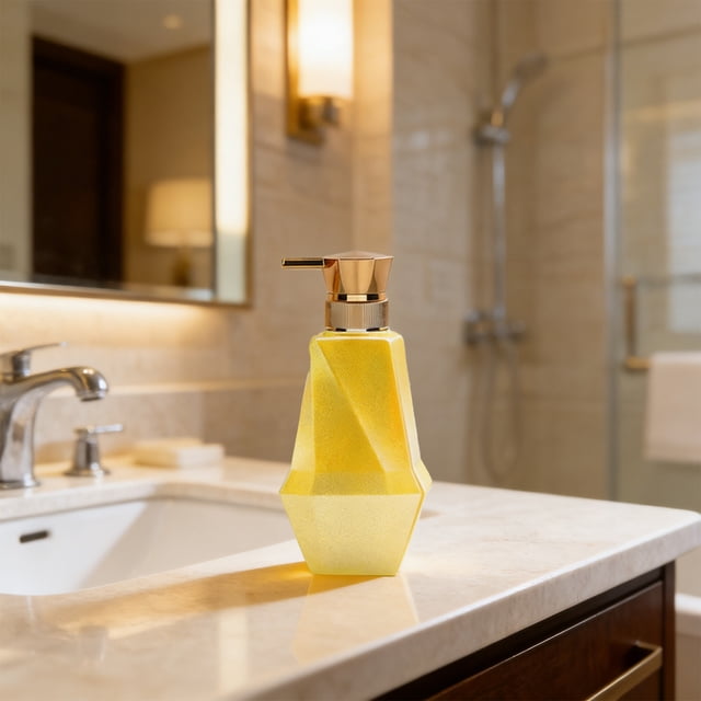 400ml Hand Soap Dispenser Bottle, Refillable Shower Gel Pump, Bathroom Kitchen Countertop Decor