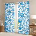 thumbnail image 2 of jejeloiu Cute Flowers Blossom Black Out Curtains,Retro Ink Floral Curtains Pack of 2 (42x63 Each),Watercolor Blue Daisy Bedroom Curtains For Girls Kids,Breathable Home Decor, 2 of 6