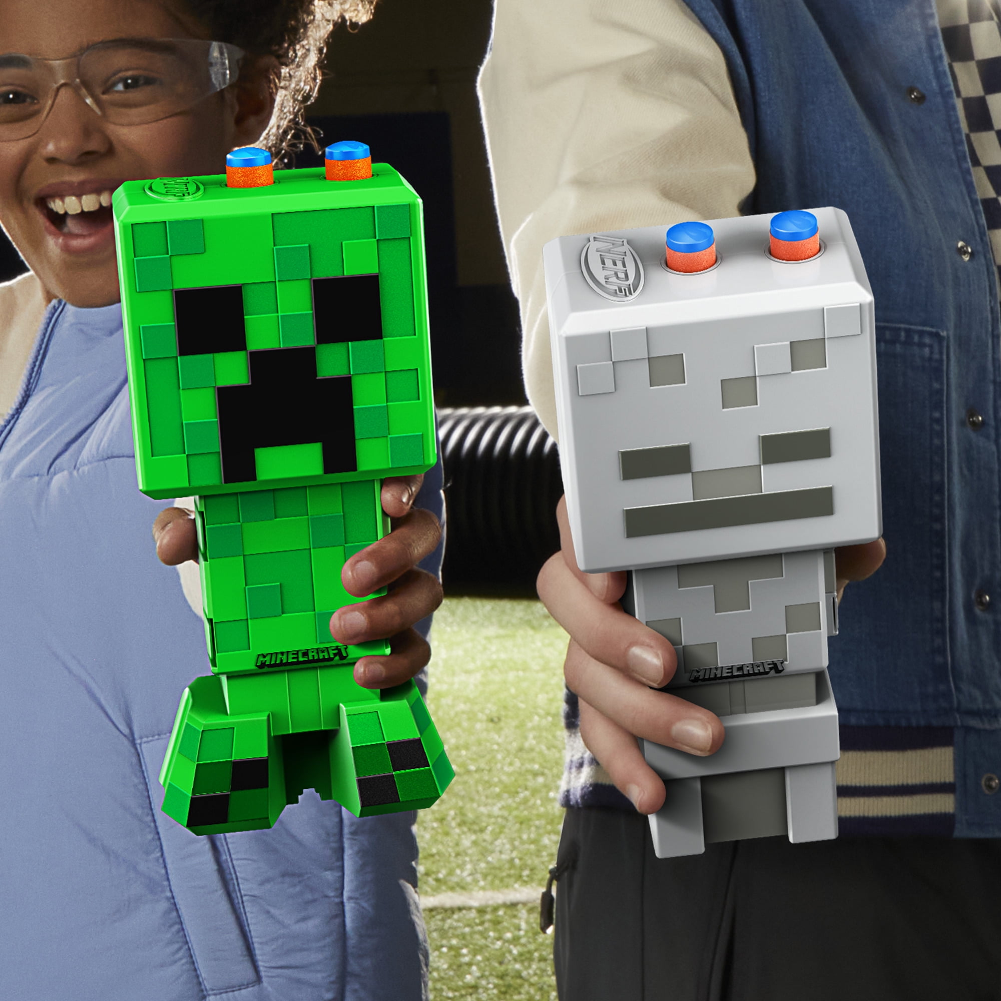 Nerf Minecraft Creeper & Skeleton Mob 2-Blaster pack, 8 N1 Darts Compatible Only with Nerf N Series Blasters