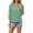 Army Green, variant on BRGZLK Women's 3/4 Sleeve Solid Color Summer Gauzy Tops Trendy Button Decoration Henley Shirts Classy Cruise Going Out Outfits