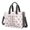 Pink Cat Head White Pattern, variant on Cat and Heart White Pattern Canvas Messenger Tote Bag, Teacher Tote with Multi Pockets & Removable Strap, Magnetic Closure Gifts for Work Travel Shopping