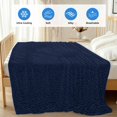 thumbnail image 4 of Solid Dark Blue Cooling Blanket, Lightweight Breathable Summer Throw Blanket with Double Sided Cold Effect,Minimalism Abstract Denim Texture Picnic Beach Blankets Bed Sheet for Hot Sleepers 50"x60", 4 of 8