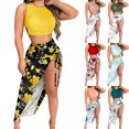 thumbnail image 4 of Conjuntos de Camisas Para Mujer Estampado Sin Mangas Cuello Redondo Jersey Crop Tops + Conjunto de Falda Elástica Erógena Odeerbi ODB126789, 4 of 4