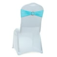 thumbnail image 6 of MDS Pack of 75 Spandex Chair Sashes Bow Ties With Buckle for Wedding - Aqua Blue, 6 of 8