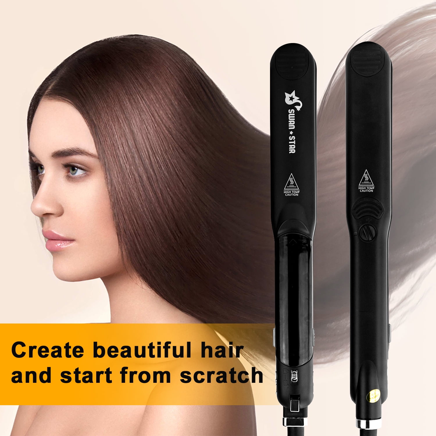 Ceramic hair straighteners with steam фото 20