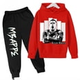 thumbnail image 3 of Ropa para niños Conjunto de sudadera con capucha para niños y pantalones de sudadera Conjunto deportivo de 2 piezas para niños y niñas Ropa estampada de Mbappé, 3 of 5