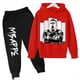 thumbnail image 3 of Ropa para niños Conjunto de sudadera con capucha para niños y pantalones de sudadera Conjunto deportivo de 2 piezas para niños y niñas Ropa estampada de Mbappé, 3 of 5