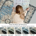 thumbnail image 6 of Lahome Decor Area Rugs for Living Room 8'x10' Washable Oriental Floral Medallion Rug Indoor Printed Carpet Non Slip Mat for Apartment Dining Bedroom Kitchen Table Entrance, Blue, 6 of 9
