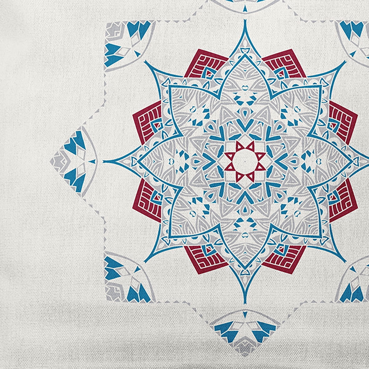 Simply Daisy Blue Colored Snowflake Star Winter Soft Spun Polyester Indoor/Outdoor Throw Pillow, 14" x 20"