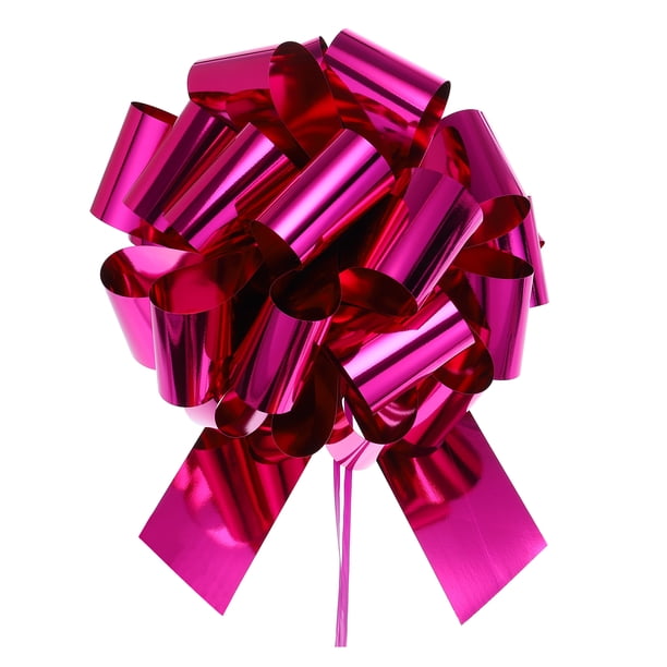 Lazo de regalo extra grande para coche, lazos de regalo para bodas, cestas de coche, regalos navideños, gran lazo de regalo color rojo rosa de 16 pulgadas