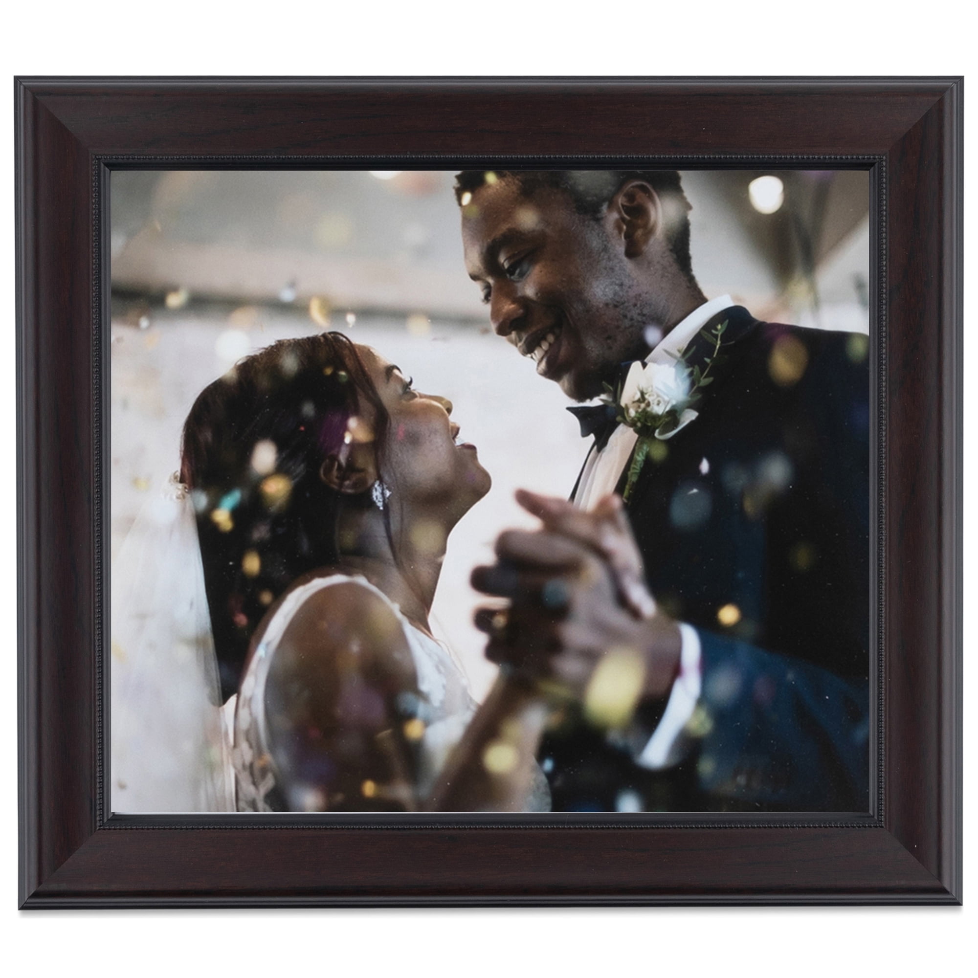 ArtToFrames 18x24 Inch Mahogany and Burgundy Picture Frame, This Brown MDF Poster Frame is Great for Your Art or Photos, Comes with 060 Plexi Glass (4211)
