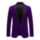 thumbnail image 5 of BLAZER DE VELVET CHIC PARA HOMBRE DE UN BOTÓN, TRAJE DE FIESTA PROM TUXEDO, CHAQUETA DE CENA XL PÚRPURA OSCURO, 5 of 6