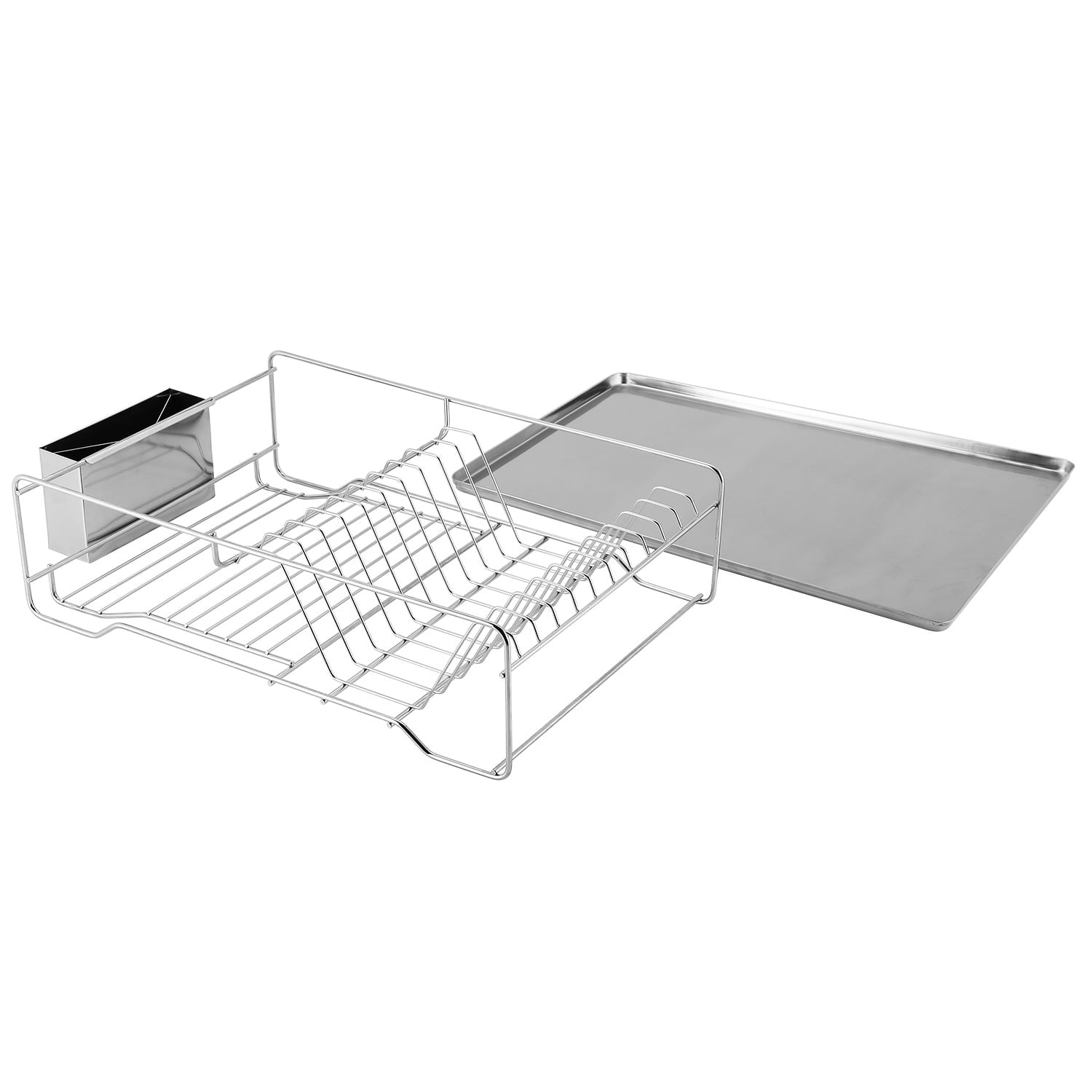 5.12in Tall Stainless Steel Dish Drying Rack ,Cutlery Organizer Drainboard Holder