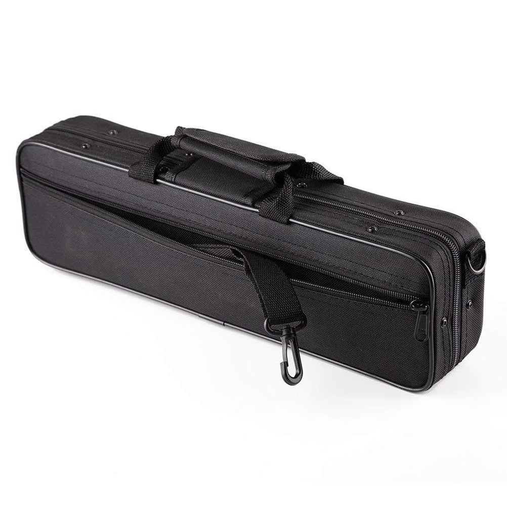 Mutmorningal Professional 1Pc Flute Case with 16-Hole Design, Single Shoulder Carrying Case for Flute, Black