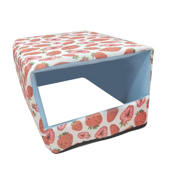 Soft Hamster House Winter Warm Litter Top, Furniture Cave, Sleeping Warming Cage Bottomless Nest for Squirrel, Gerbil, Ferret, Hedgehog , Pink