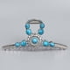 thumbnail image 4 of Pinza para el pelo estilo western de metal con diseño de sol azul turquesa extragrande, 4 of 4