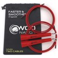 thumbnail image 1 of Cuerda para saltar WOD Nation ajustable de velocidad, acero aleado rojo, 1 of 8