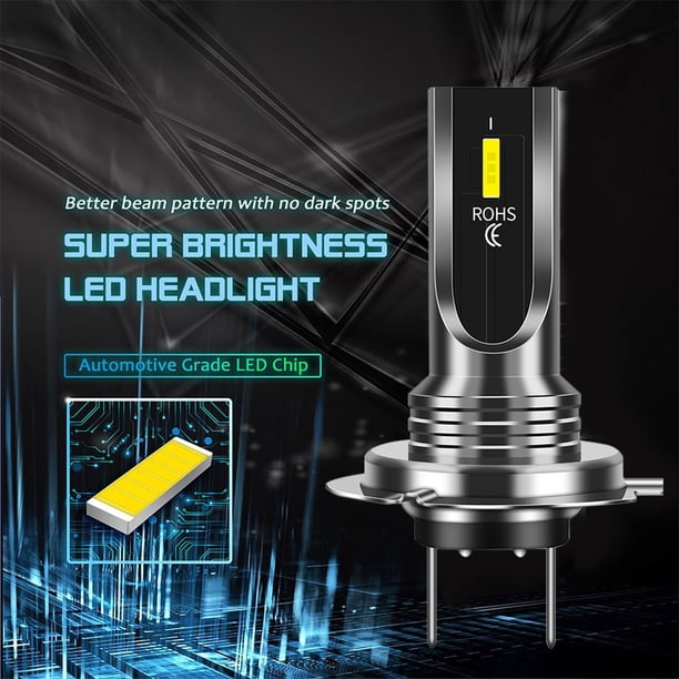 2 uds faro LED automático CSP H7 reemplazo de faro LED xenón Kit alto/bajo bombillas haz 6000K Canbus sin error 12V 24V aleación de aluminio - AliExprs