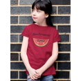 thumbnail image 2 of Buon Ferragosto Cool Watermelon T-Shirt Juniors -Image by Shutterstock,  Small, 2 of 4