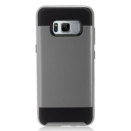 - Samsung Galaxy S8+ Case, Samsung Galaxy S8 Plus Case, by Insten Brushed Metal Hybrid Hard Chrome Dual Layer Cover Phone Case For Samsung Galaxy S8+ S8 Plus