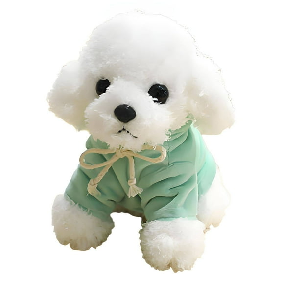 BESTSKY Dog Stuffed Animal,Lively Teddy Bear Puppy Stuffed Animal,Soft and Huggable Dog Plush,Green,20cm