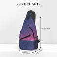 thumbnail image 2 of Lsque Violet Glitter Pattern Cross Chest Bag Diagonally – Premium Durable Front Chest Sling with Adjustable Padded Strap, High-Capacity Storage, 2 of 8