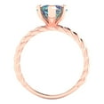 thumbnail image 4 of Clara Pucci 14K Rose Gold 2ct BlueMoissanite Solitaire Ring for Women, 4 of 8